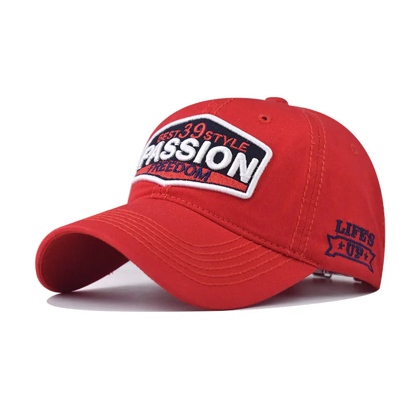 Unisex Cotton Washed Baseball Cap Men Letter Embroid Vintage