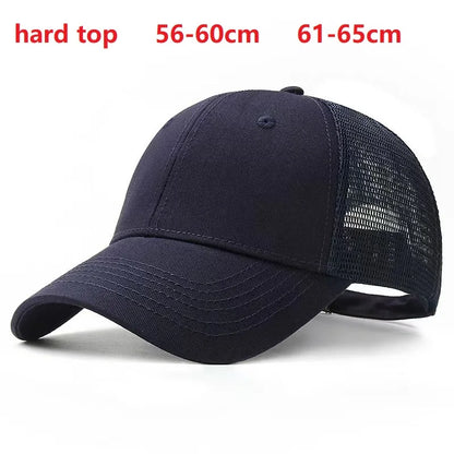 Unisex Quick Dry Big Head Mesh Baseball Cap Size 56-65cm