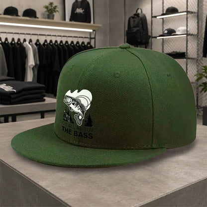Unisex Bass Fishing Print Duckbill Cap