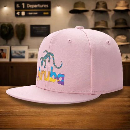 Aruba Lizard Geometric Pattern Casual Snapback Cap