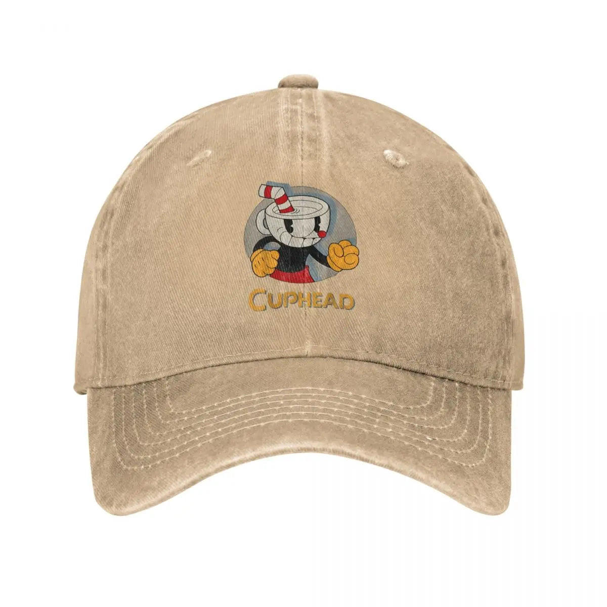Vintage Cuphead Shadow Snapback Baseball Cap