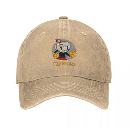 Vintage Cuphead Shadow Snapback Baseball Cap