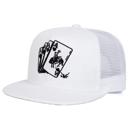 Unisex Poker A Embroidered Snapback Cap