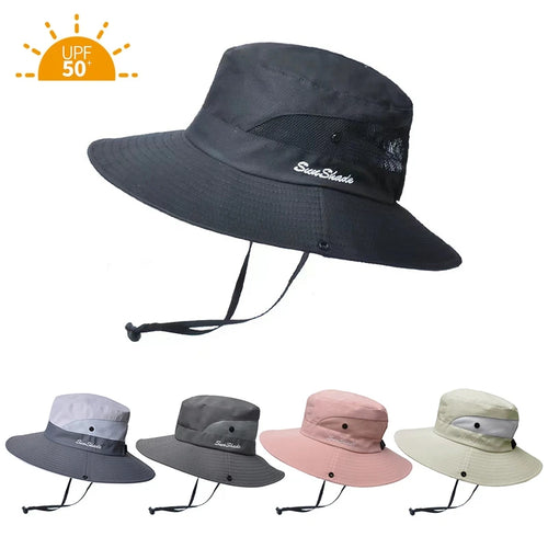 Wide Brim UV Protection Hiking Fishing Bucket Hat