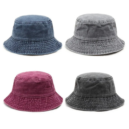 Vintage Washed Denim Bucket Hat