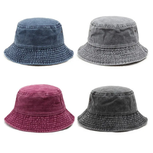 Vintage Washed Denim Bucket Hat