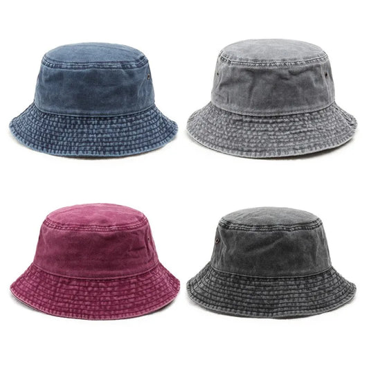 Vintage Washed Denim Bucket Hat