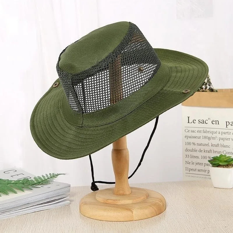 Breathable Mesh Collapsible Outdoor Fishing Bucket Hat