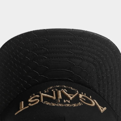 Skeleton Hand Skull Flat Bill Snapback Cap