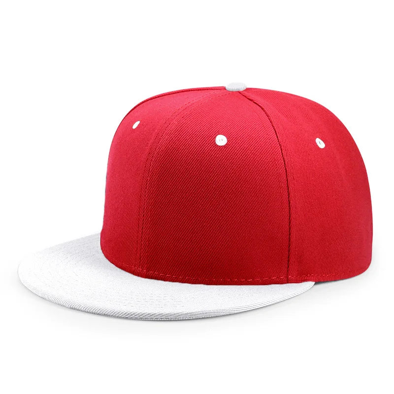 Wholesale 40 Colors Adjustable Flat Peak Snapback Caps Lady Fashion Polyester Plain Baseball Hat Men Hiphop Blank Sport Cap Adijustable 55-60cm