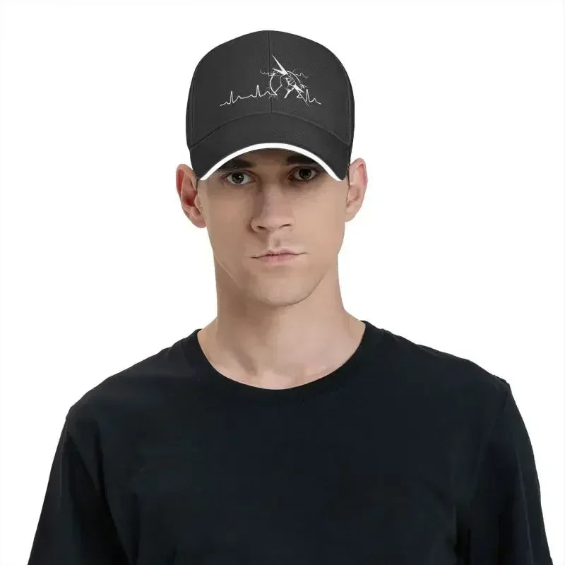 Electrician Heartbeat Punk Baseball Cap