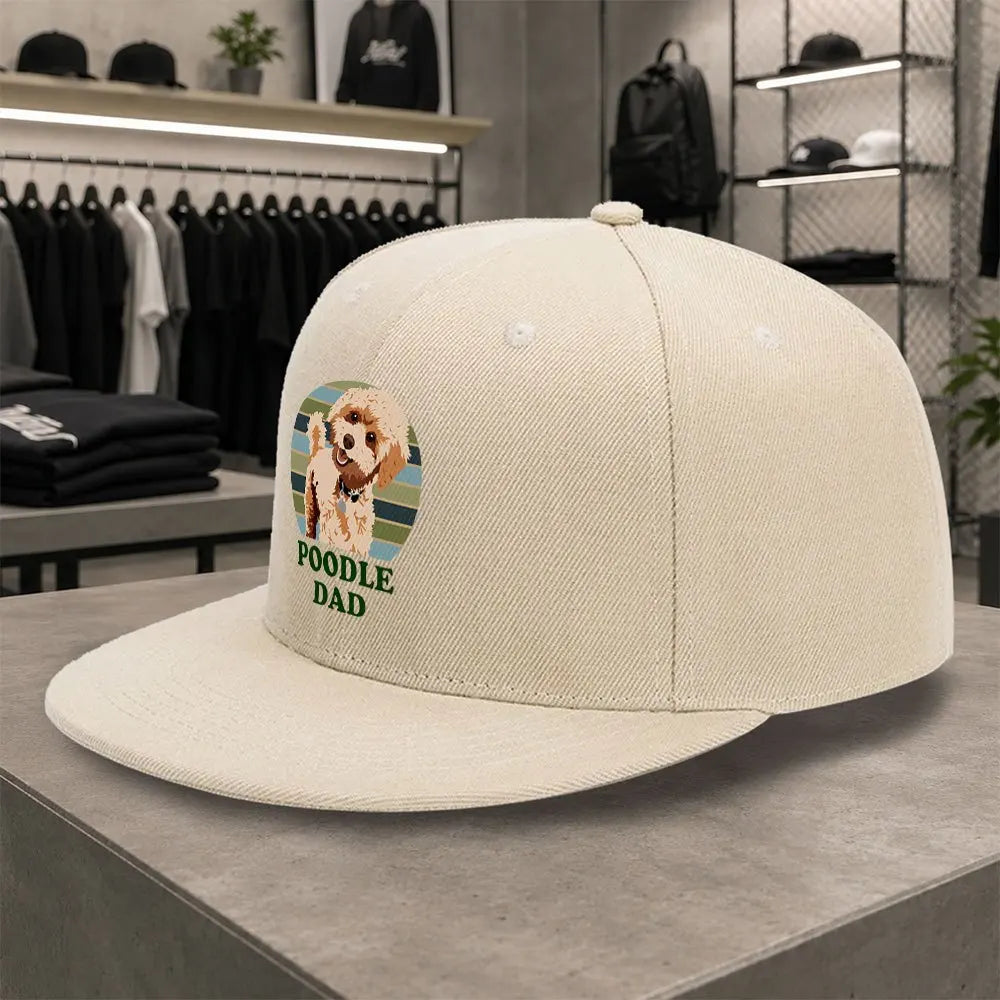 New Poodle Print Unisex All Match Cap