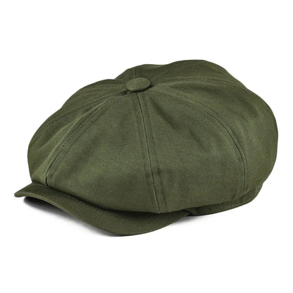Newsboy Cap Men's Twill Cotton Eight Panel Hat Women's Size 57-63cm