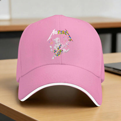 Rocking To A Different Tune Cat Baseball Cap