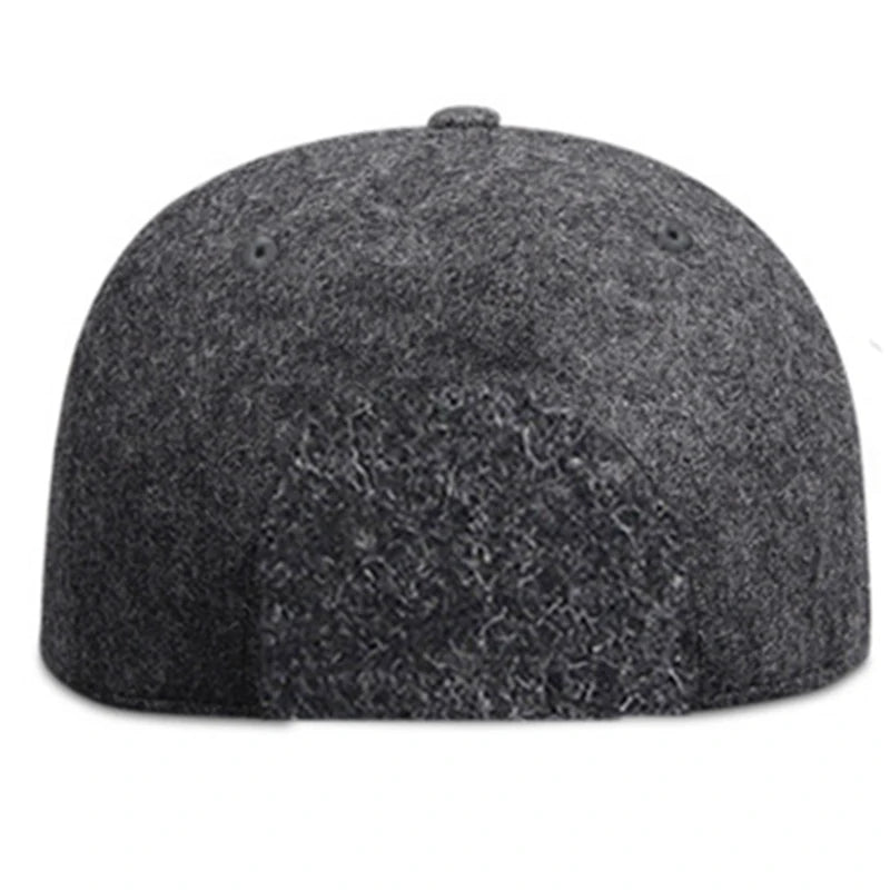 Woolen New York Fitted Flat Brim Snapback cap