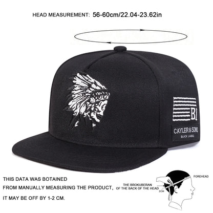 Unisex Embroidered Mesh Hip Hop Snapback Cap
