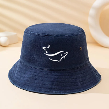 Dolphin Print Outdoor Bucket Hat Style