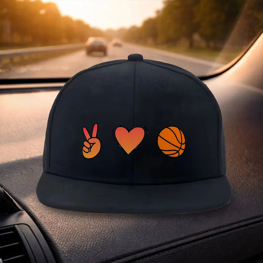 Scissors Heart Basketball Snapback Cap