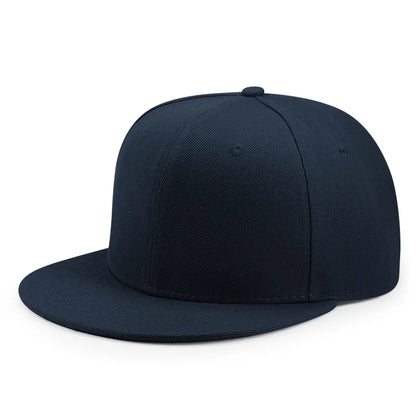 Wholesale 40 Colors Adjustable Flat Peak Snapback Caps Lady Fashion Polyester Plain Baseball Hat Men Hiphop Blank Sport Cap Adijustable 55-60cm