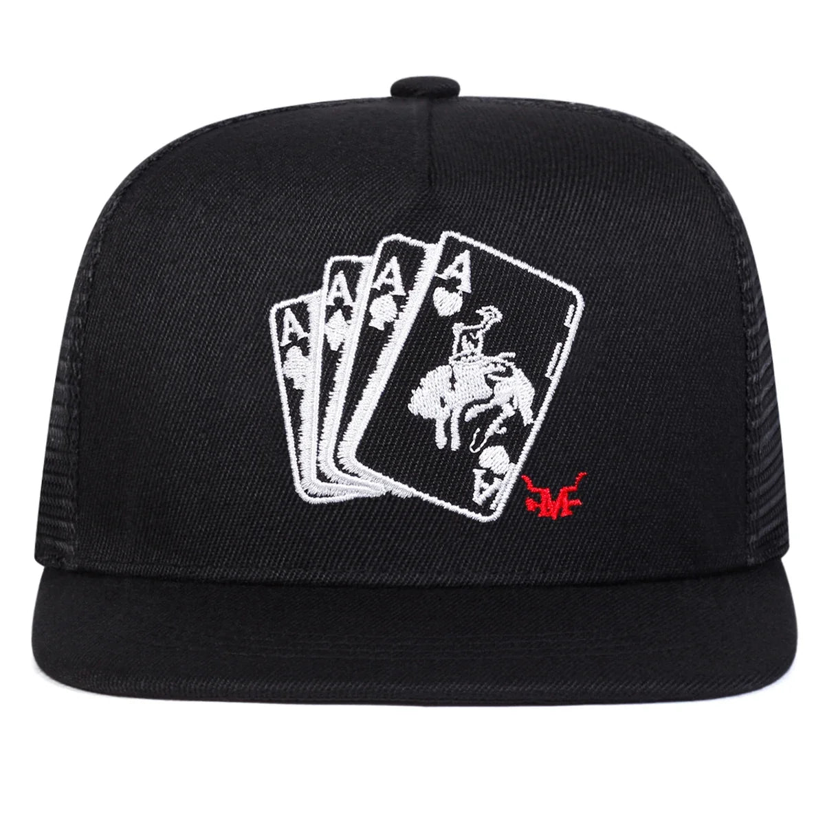 Poker A Embroidery Casual Snapback Cap