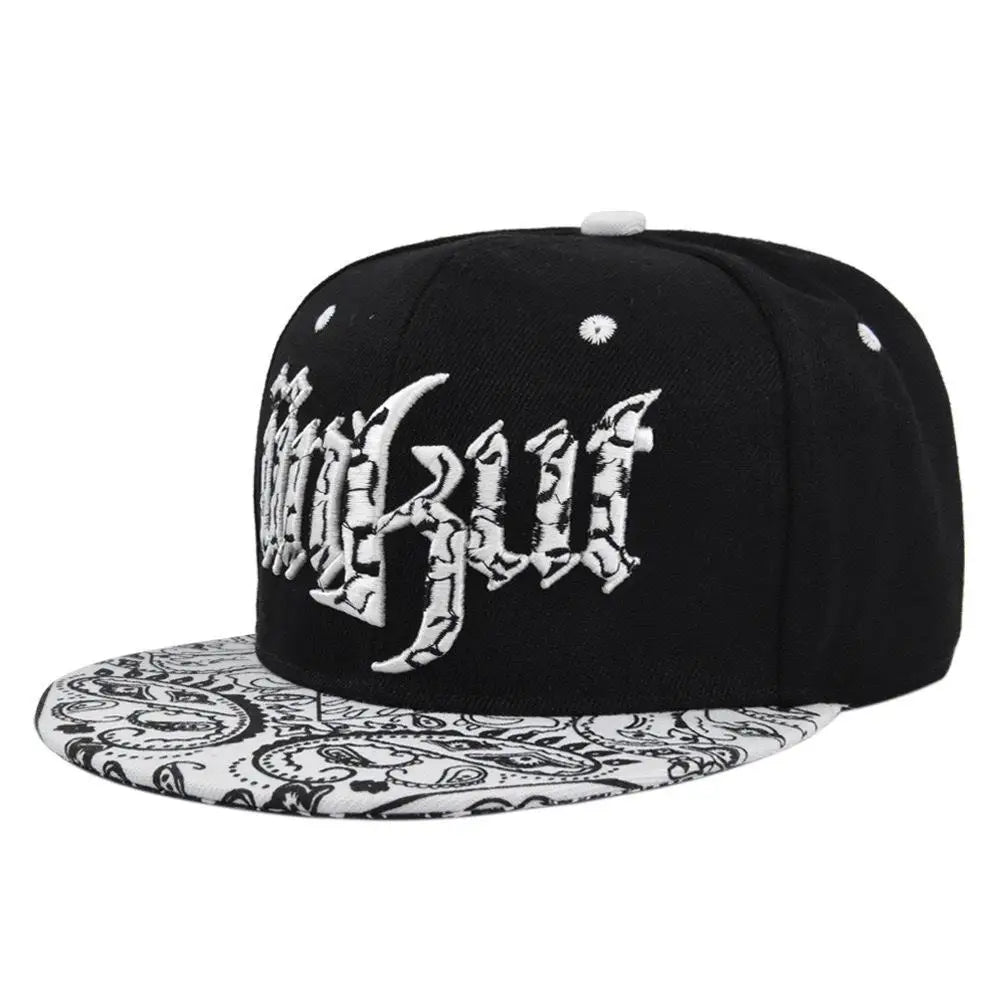 Adjustable Letter Embroidered Unisex Hip-Hop Snapback Cap