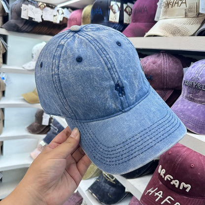 Hat Women's Four Seasons Denim Washed Old Soft Top Baseball Cap Size 55-60cm
