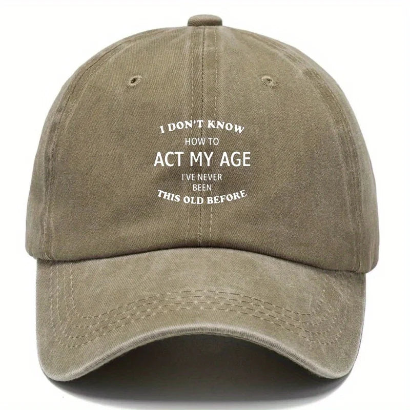 Vintage Letter Washed Baseball Cap