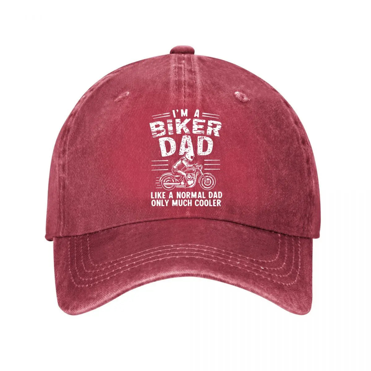 Biker Dad Vintage Washed Baseball Cap