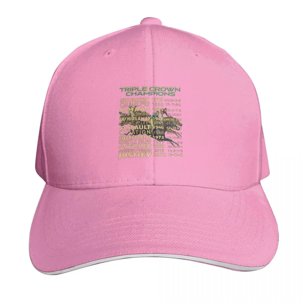 Triple Crown Champions Horse Racing Baseball Cap