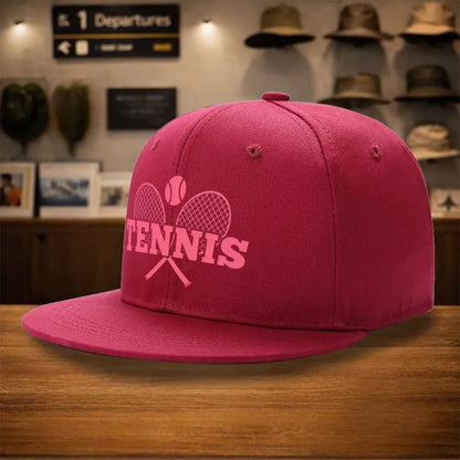 Tennis Rackets Ball Graphic Snapback Cap