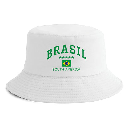 Unisex Brasil South America Flag Print Bucket Hat