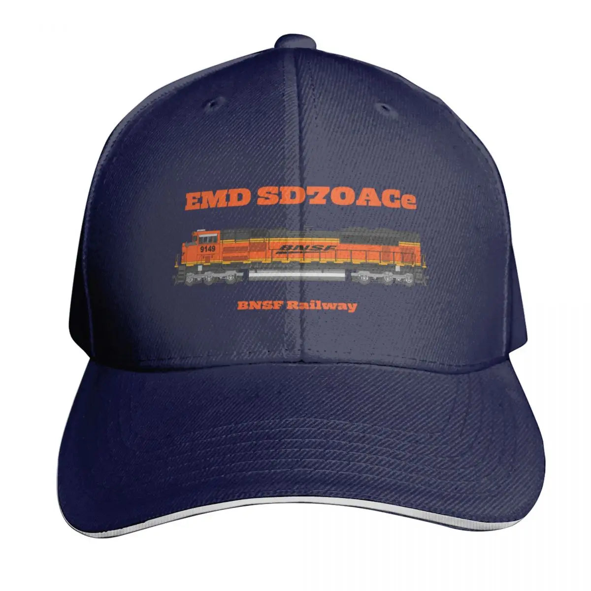 BNSF EMD SD70ACe Drawings Cotton Twill Baseball Cap
