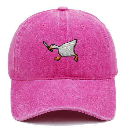 Goose Embroidered Urban Style Duckbill Baseball Cap