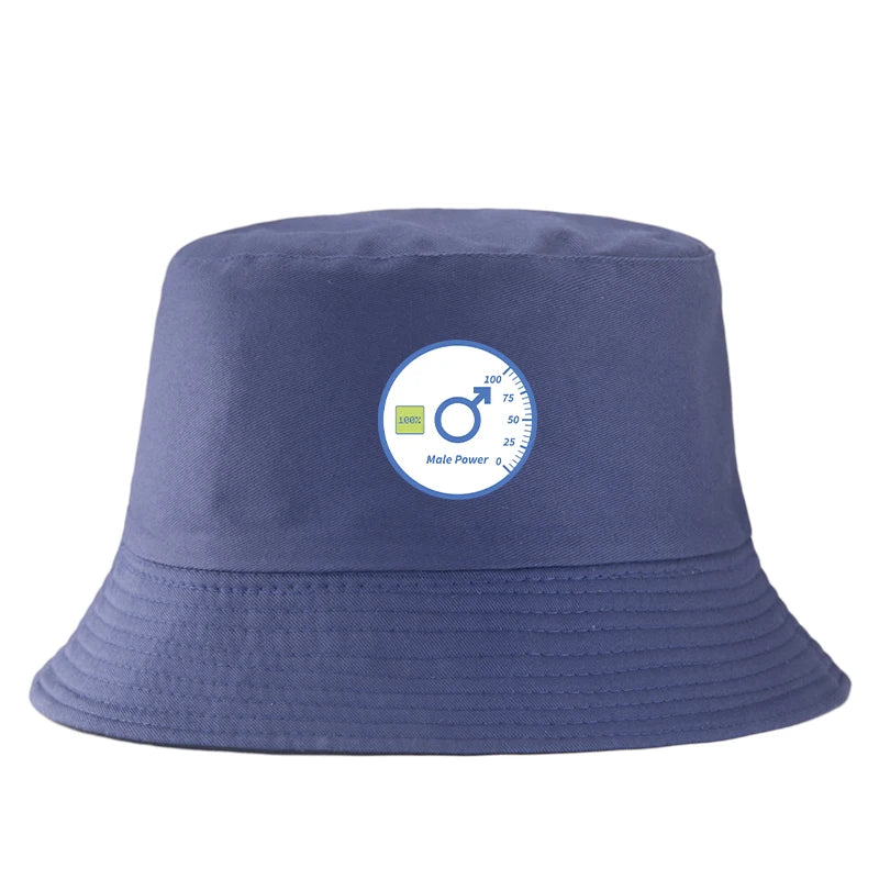 Funny Male Power Print Bucket Hat