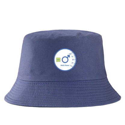 Funny Male Power Print Bucket Hat