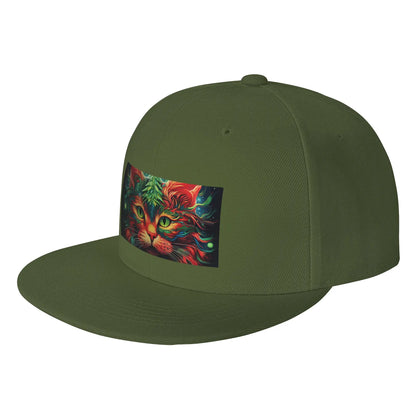 Trippy Holiday Cat Snapback Cap