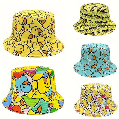 Reversible Bucket Hat Unisex Anti UV Hip Hop Street Dance Hat