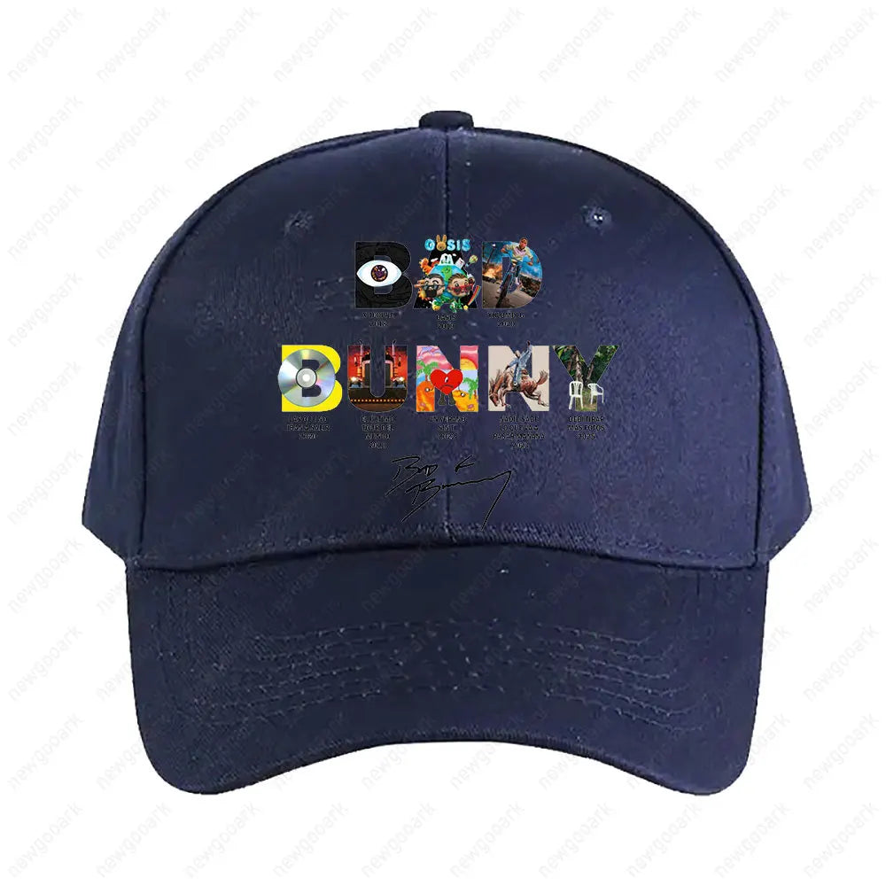 Bad Bunny Album Cap Summer Woman Man Adult Peaked Hat Fashion Casual Adjustable Printed Baseball Caps Trucker Cap