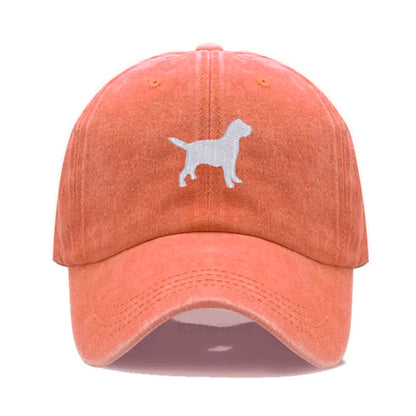 Dog Embroidered Soft Cotton Baseball Cap