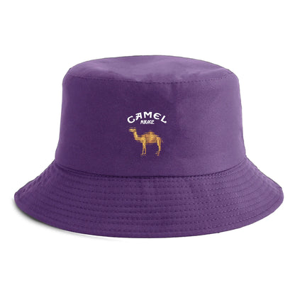 Reversible Camel Print Retro Bucket Hat