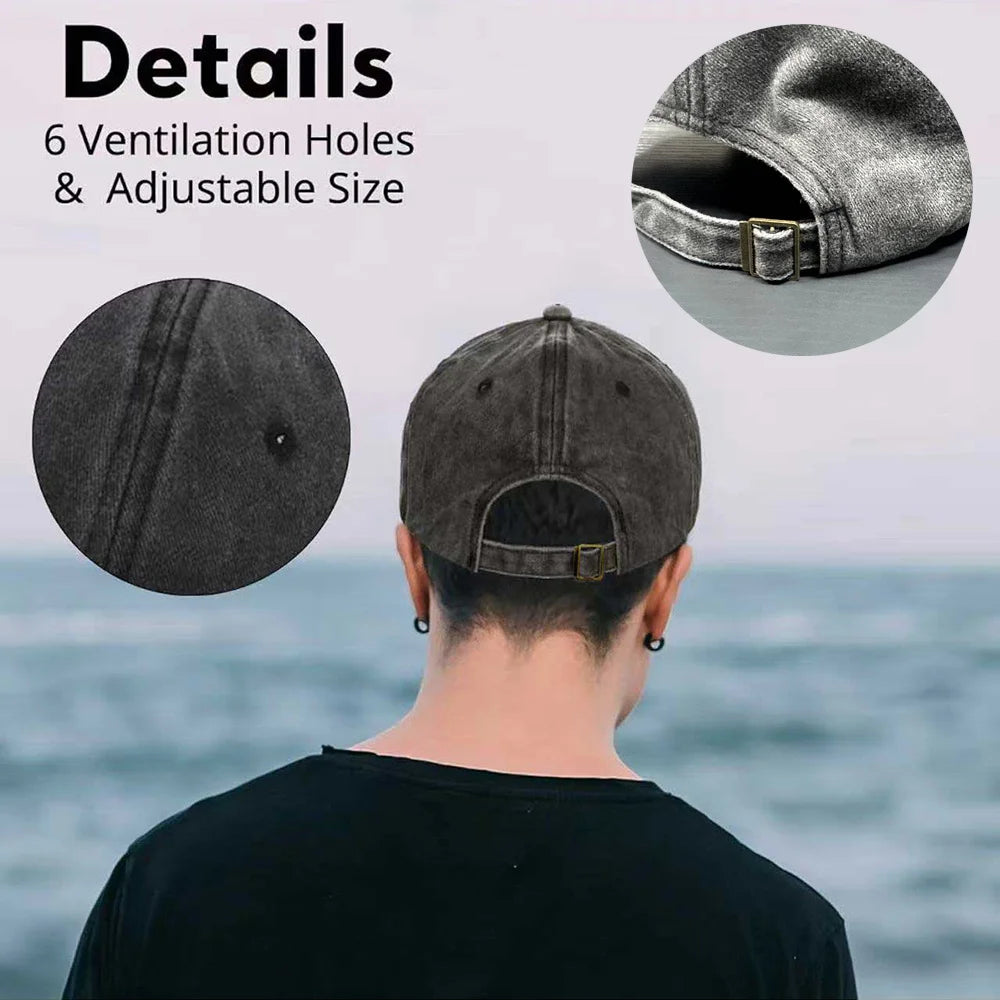 49.73 Meter Washed Letter Baseball Cap