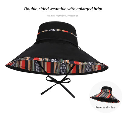 Reversible Wide Brim Summer Kids Bucket Hat