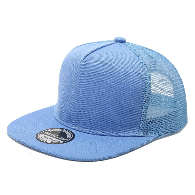 Custom Logo Printed Unisex Breathable Mesh Snapback Cap
