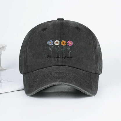 Vintage Daisy Bloom Baseball Cap