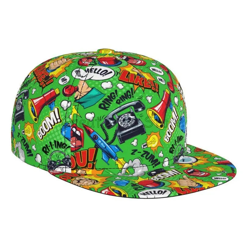 Colorful Graffiti Art Print Baseball Cap Adjustable Snapback Hat