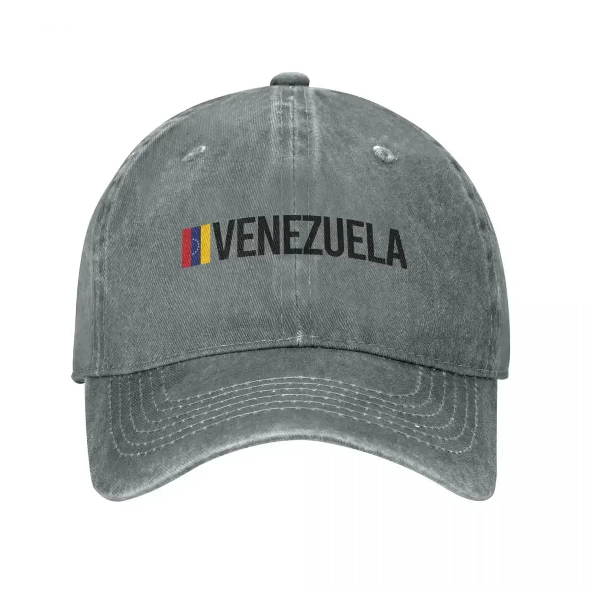 Venezuela Minimalist Distressed Denim Baseball Cap Hat