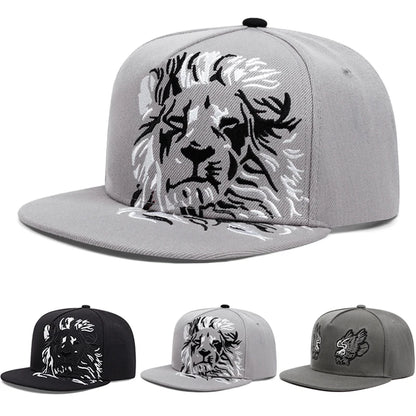 Lion Eagle Embroidered Hip Hop Snapback Cap