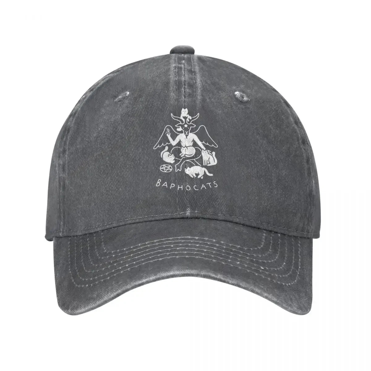 Baphocats Vintage Washed Denim Baseball Cap