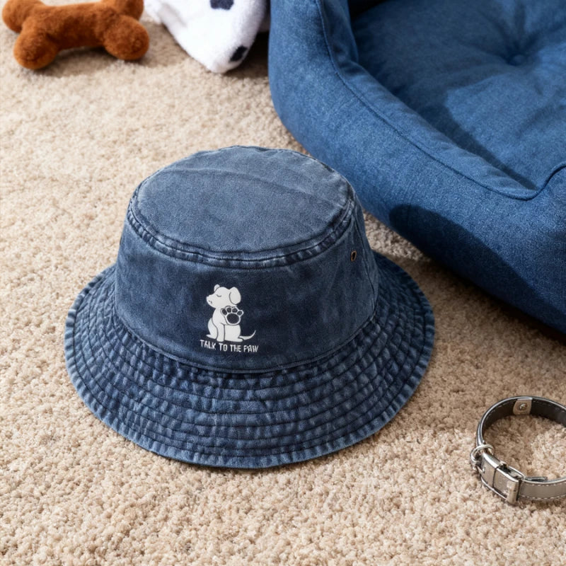 Bucket Hat Vintage Fishing Hat For Dog Owners Sun Protection