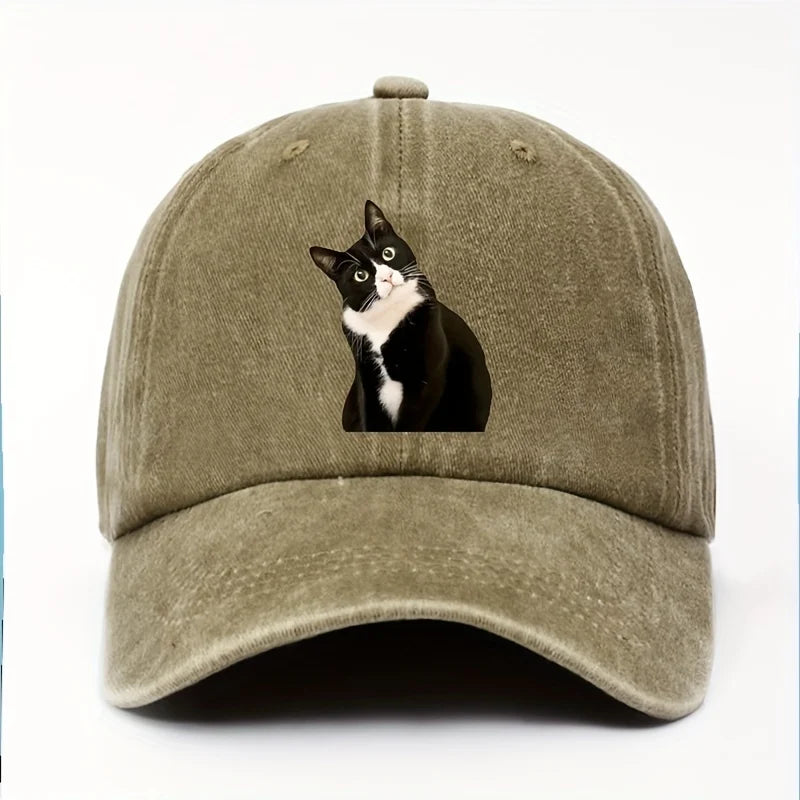 Fun Cat Print Travel Baseball Cap